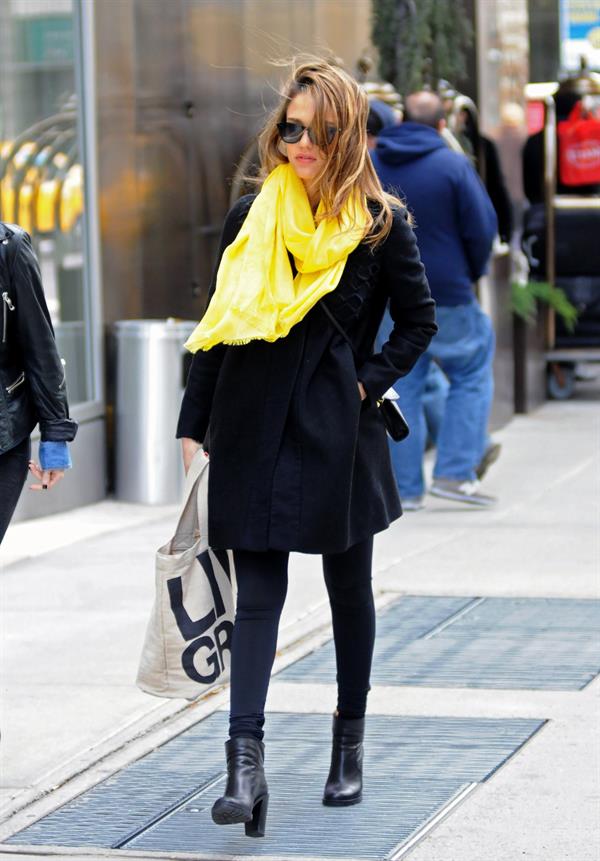 Jessica Alba out and about in New York on March 9, 2012