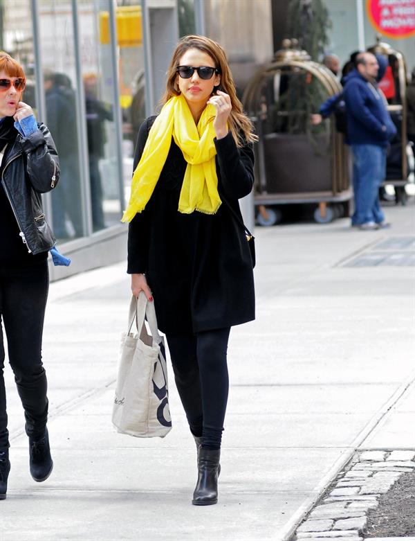 Jessica Alba out and about in New York on March 9, 2012