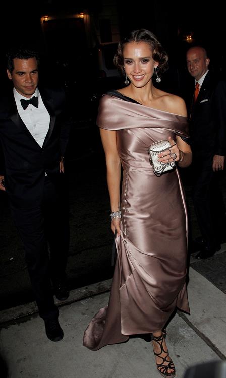 Jessica Alba attends the Metropolitan Museum of Art Costume Institute Gala in New York City on May 3, 2010