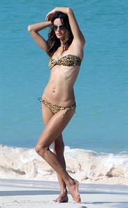 Alessandra Ambrosio in a bikini at a Victoria's Secret shoot in St Barth on October 10, 2010