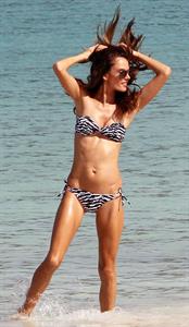 Alessandra Ambrosio in a bikini at a Victoria's Secret shoot in St Barth on October 10, 2010