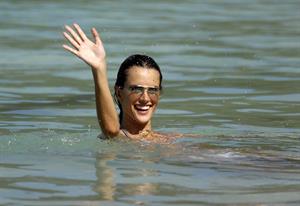Alessandra Ambrosio Saint Barthelemy Candids on January 22, 2009 