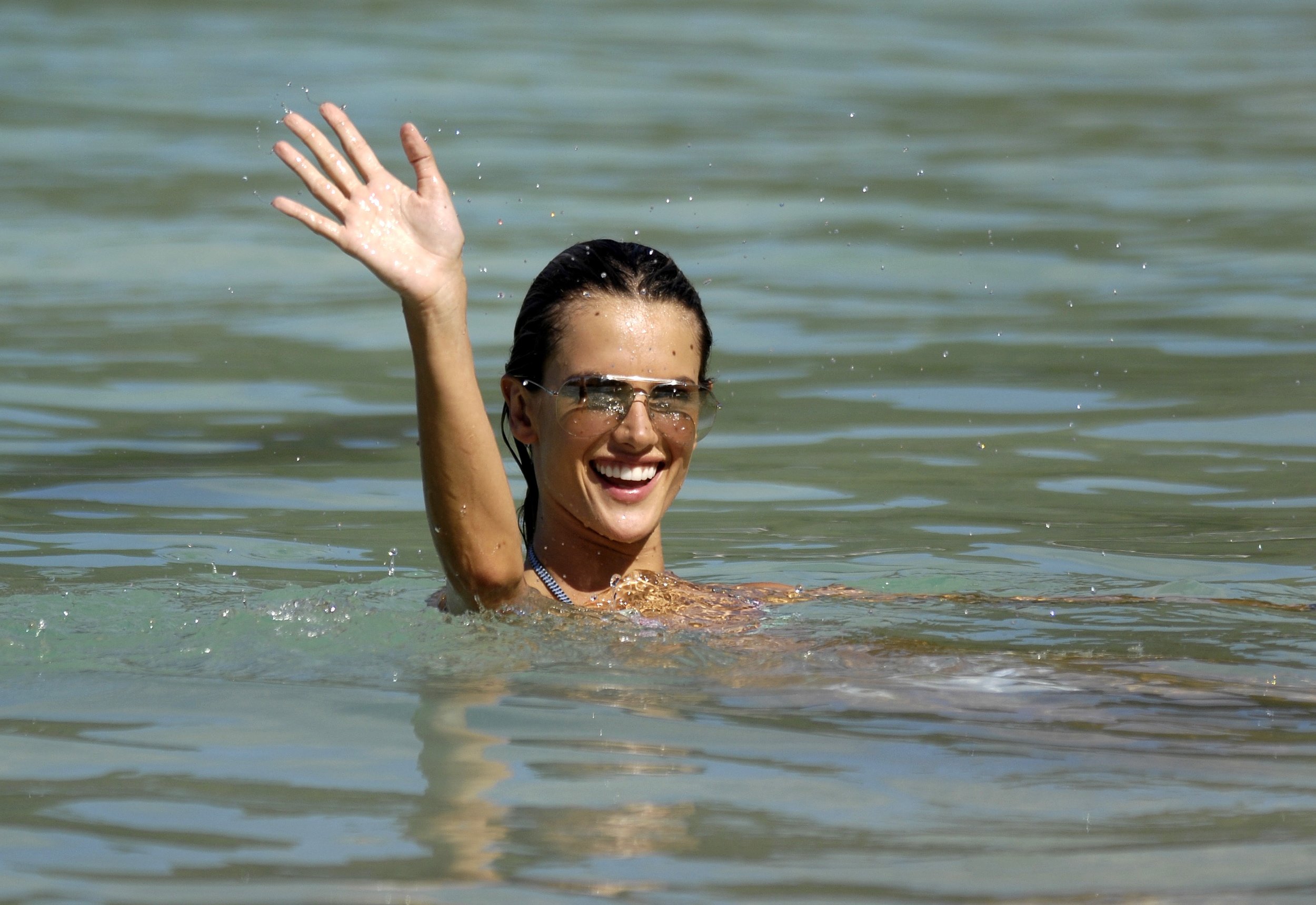 Alessandra Ambrosio Saint Barthelemy Candids on January 22, 2009 