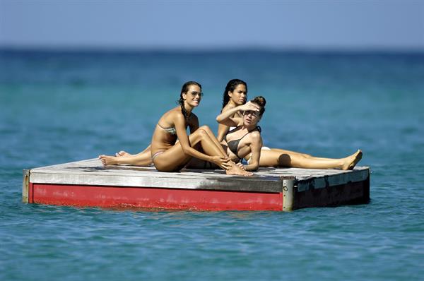 Alessandra Ambrosio Saint Barthelemy Candids on January 22, 2009 