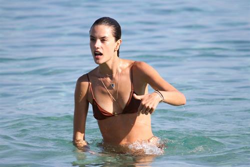 Alessandra Ambrosio in a bikini
