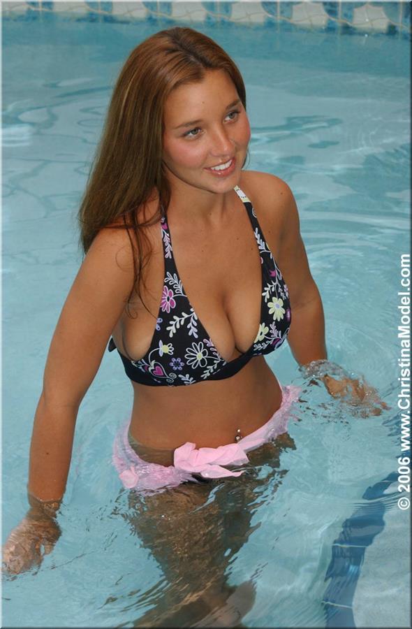 Christina Lucci in a bikini