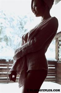 Playboy Cybergirl Olga Ogneva Nude on a snowy day