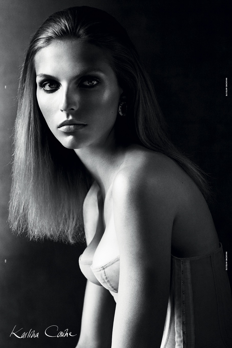 Karlina Caune in lingerie