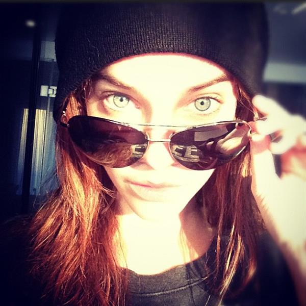 Barbara Palvin taking a selfie