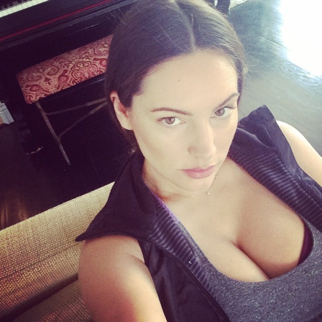 Kelly Brook taking a selfie