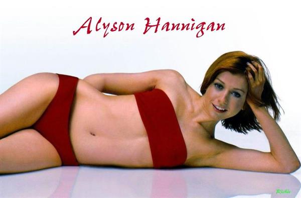 Alyson Hannigan in a bikini