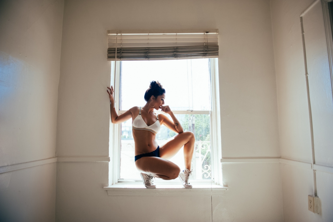 Tianna Gregory in a bikini