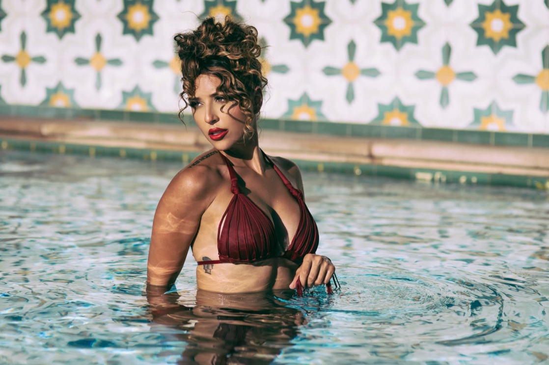 Tianna Gregory in a bikini