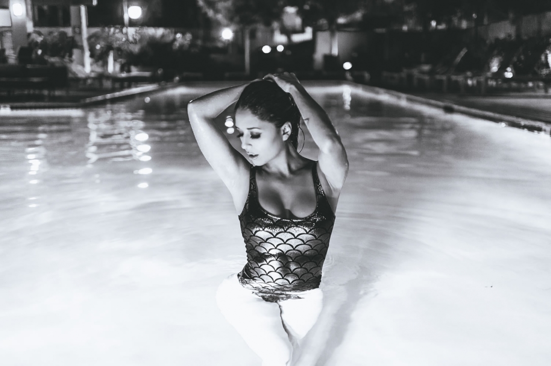 Tianna Gregory in a bikini