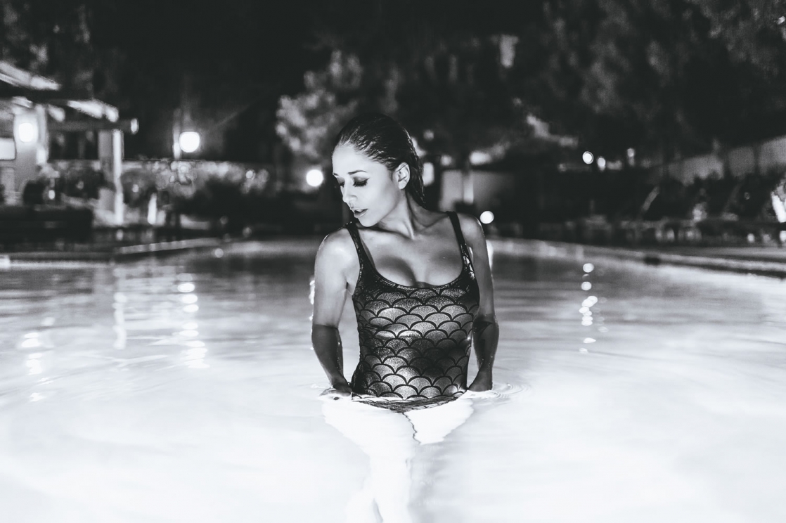 Tianna Gregory in a bikini