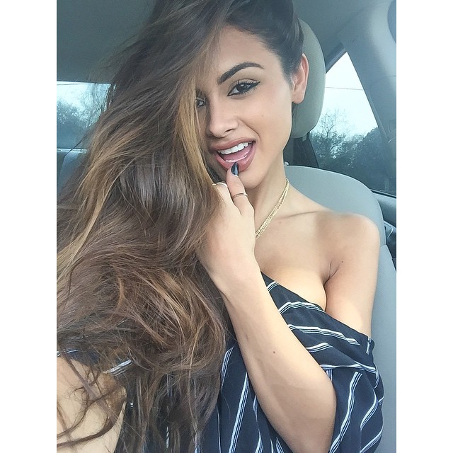 Sophia Miacova taking a selfie