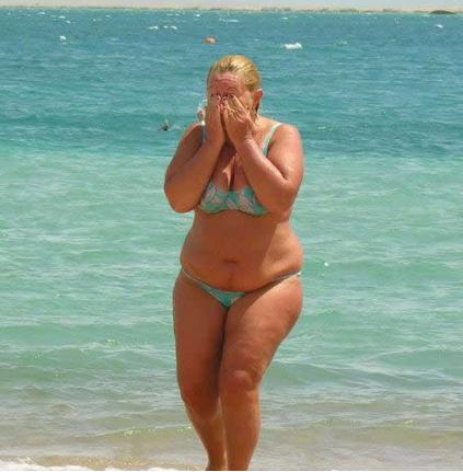 Anonymous in a bikini