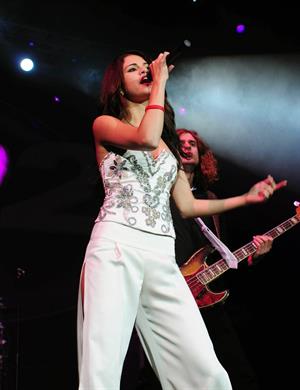 Selena Gomez KIIS FM's Jingle Ball 2010 NOKIA Theatre Los Angeles on December 5, 2010