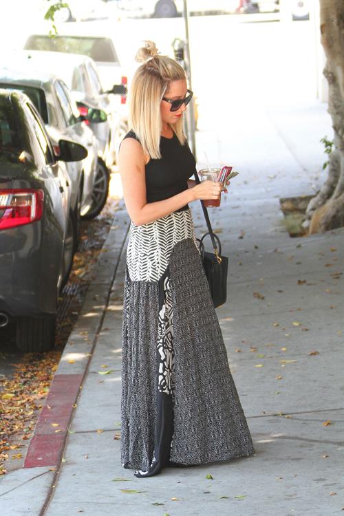 Ashley Tisdale heads to a hair salon in West Hollywood June 12, 2014