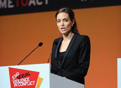 Angelina Jolie at the Global Summit To End Sexual Violence In Conflict June 12, 2014