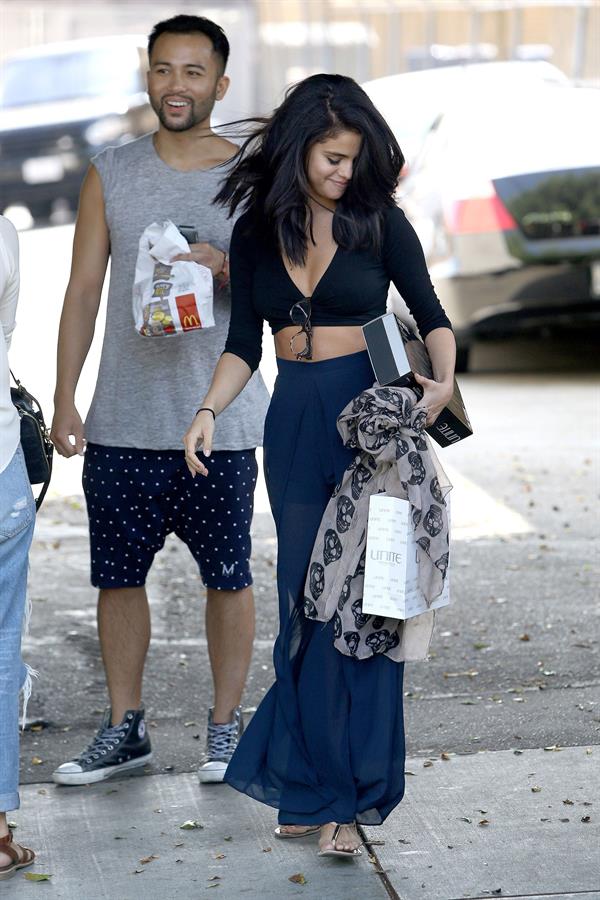 Selena Gomez makes a stop at Nine Zero One salon in West Hollywood June 11, 2014