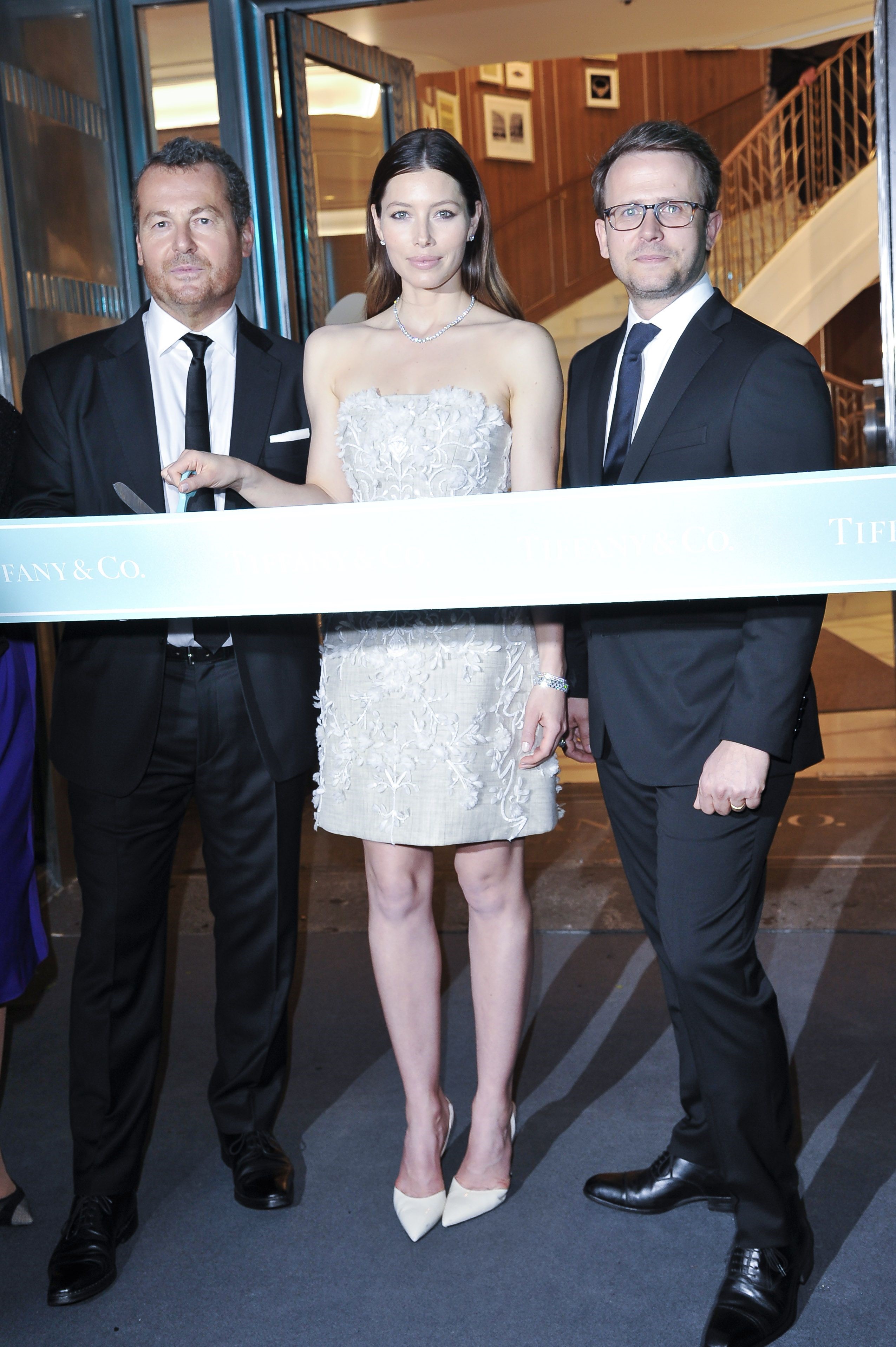 Jessica Biel attends the opening of the new flagship Tiffany  Co store in Paris, June 10, 2014