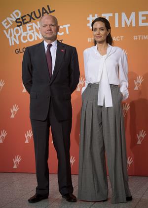 Angelina Jolie attends the End Sexual Violence in Conflict summit in London second day, June 11, 2014