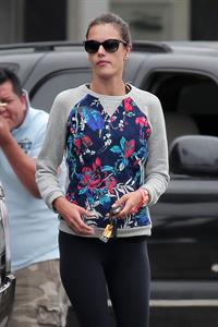 Alessandra Ambrosio grabs a morning coffee while out in Los Angeles June 10, 2014