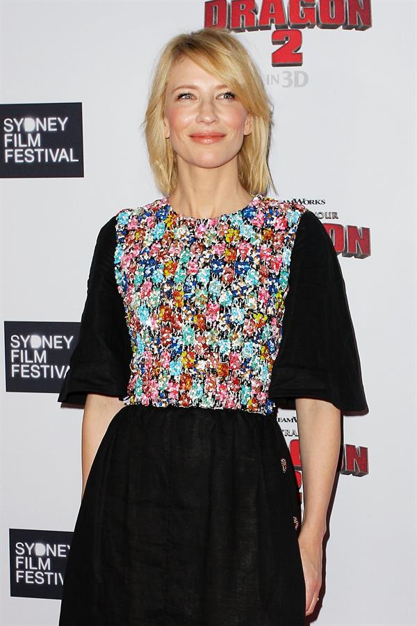 Cate Blanchett attending the How To Train Your Dragon 2 Australian premiere June 9, 2014