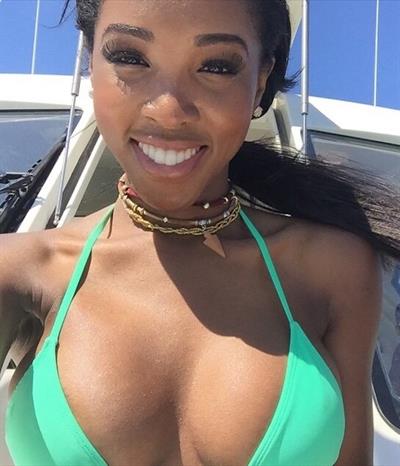 Anonymous in a bikini taking a selfie