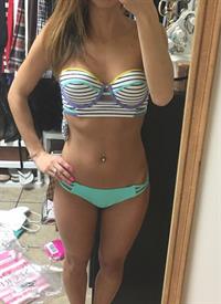 Anonymous in a bikini taking a selfie
