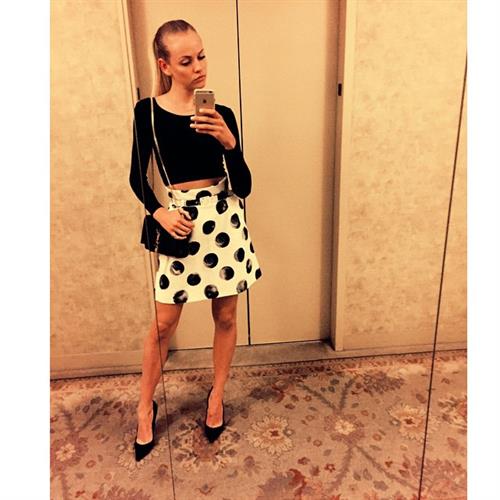 Ginta Lapina taking a selfie