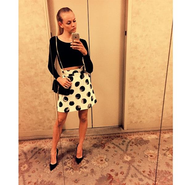 Ginta Lapina taking a selfie