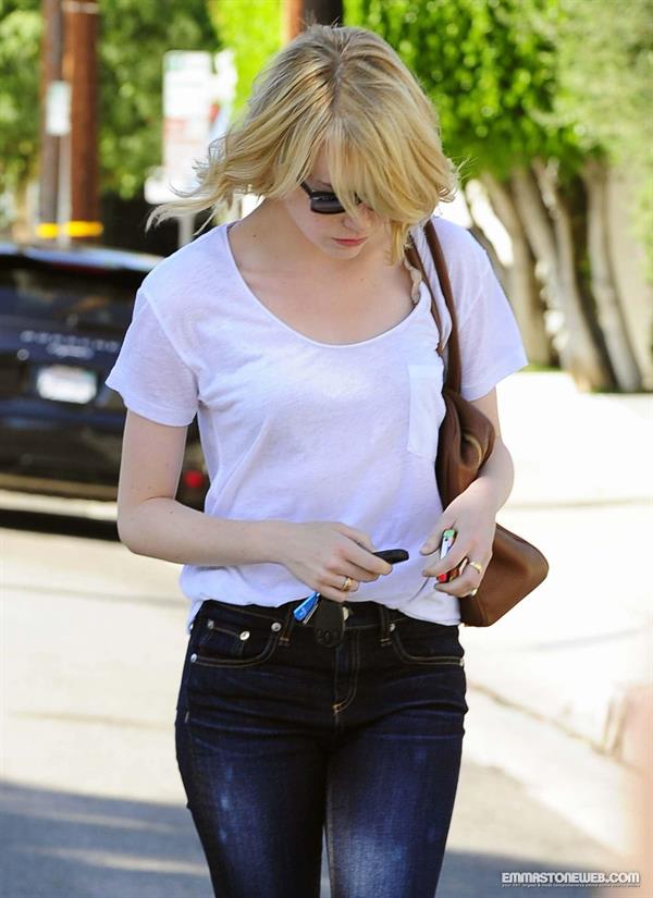 Emma Stone out walking in Hollywood - August 29, 2012