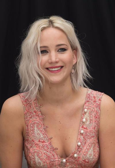 Jennifer Lawrence attending X-Men Apocalypse Press Conference in London on May 9, 2016