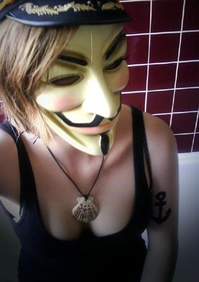 Anonymous taking a selfie