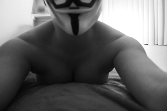Anonymous taking a selfie