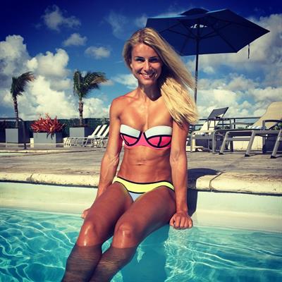 Adrienne Koleszár in a bikini