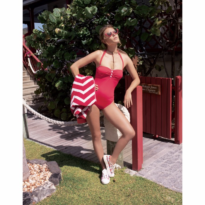 Camille Rowe in a bikini