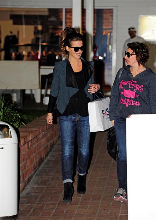 Kate Beckinsale was spotted shopping with a friend at Fred Segal in Santa Monica January 29, 2013