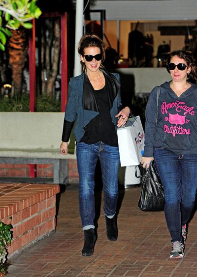 Kate Beckinsale was spotted shopping with a friend at Fred Segal in Santa Monica January 29, 2013