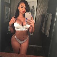 Ana Montana in lingerie taking a selfie