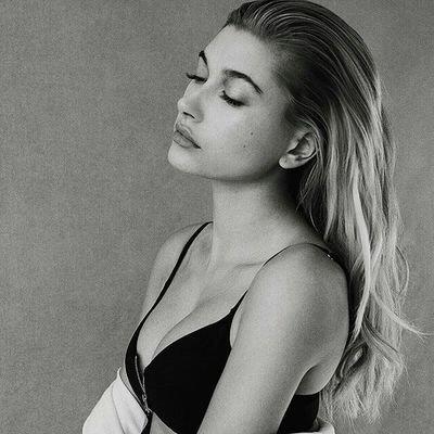 Hailey Bieber in lingerie