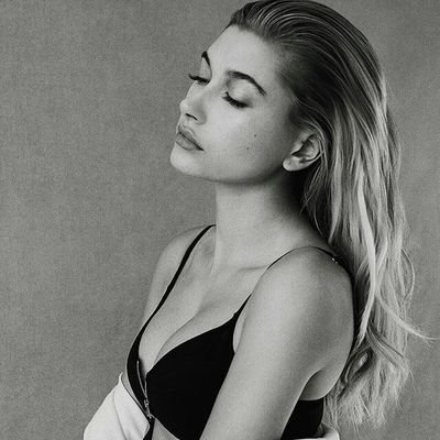 Hailey Bieber in lingerie