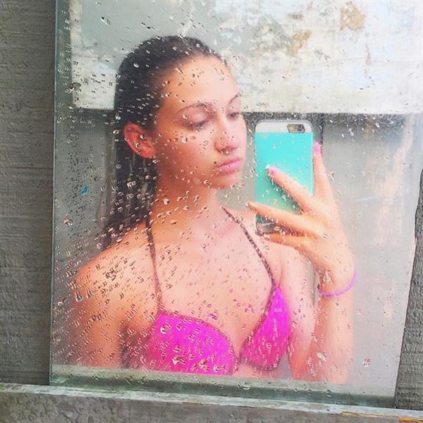 Christina Marie Harris in a bikini taking a selfie