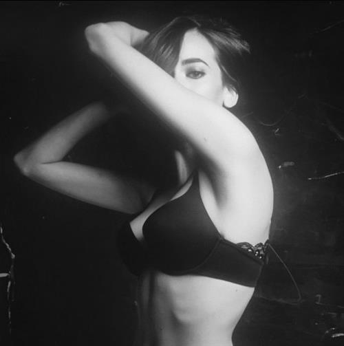 Sarah Stephens in lingerie