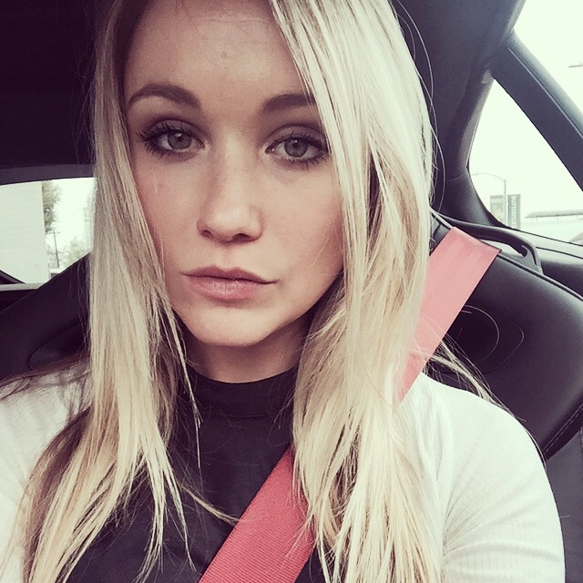 Katrina Bowden taking a selfie