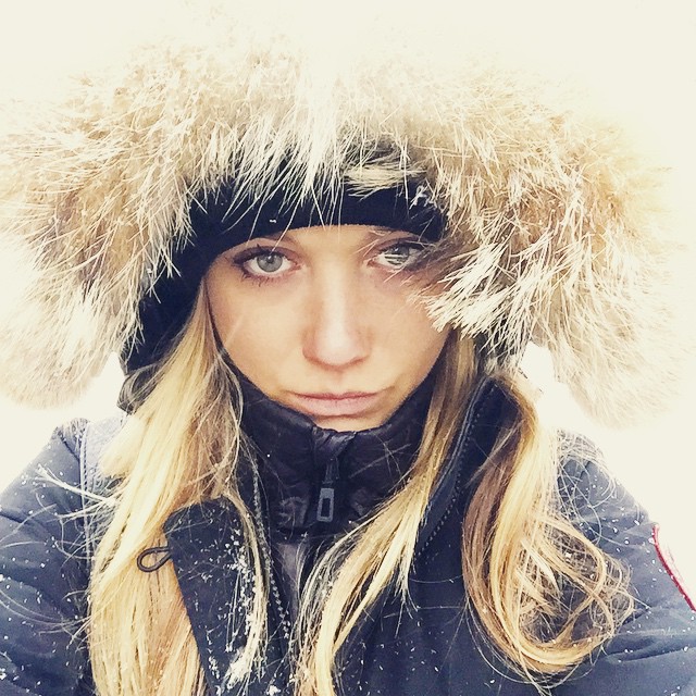 Katrina Bowden taking a selfie