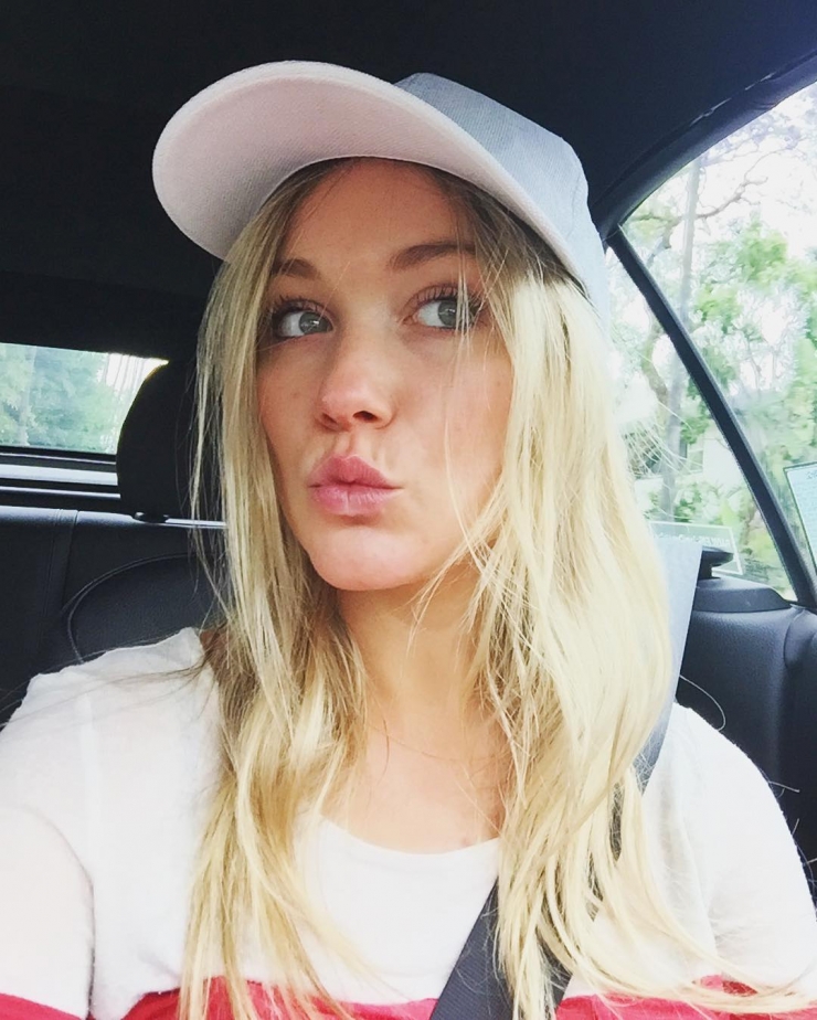 Katrina Bowden taking a selfie