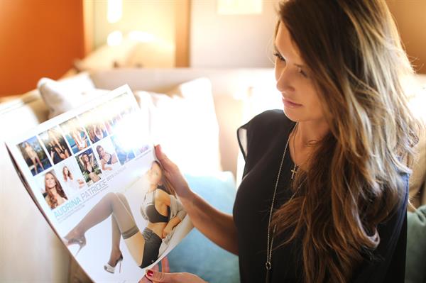Audrina Patridge Posing with her new 2013 calender 26.12.12 